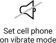 Set cell phone on vibrate mode